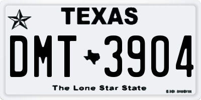 TX license plate DMT3904