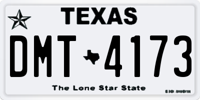 TX license plate DMT4173