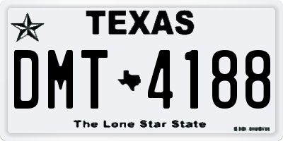 TX license plate DMT4188