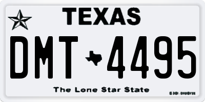 TX license plate DMT4495