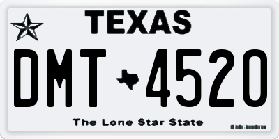 TX license plate DMT4520