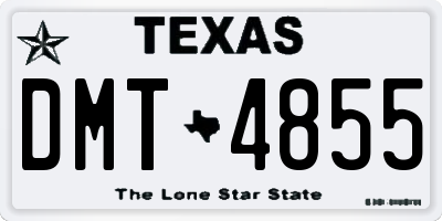 TX license plate DMT4855