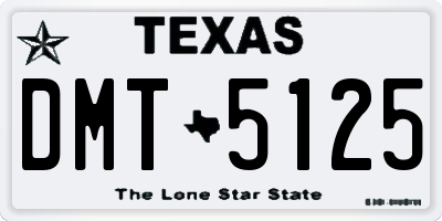 TX license plate DMT5125