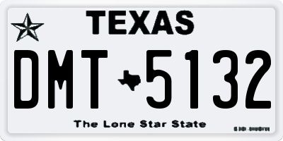 TX license plate DMT5132