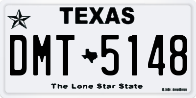 TX license plate DMT5148