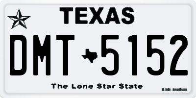 TX license plate DMT5152