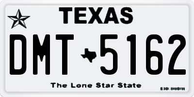 TX license plate DMT5162