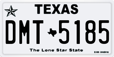 TX license plate DMT5185