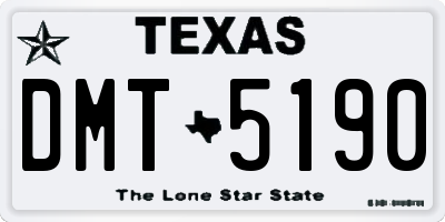 TX license plate DMT5190