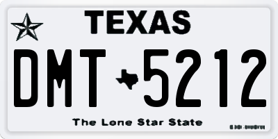 TX license plate DMT5212