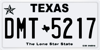 TX license plate DMT5217