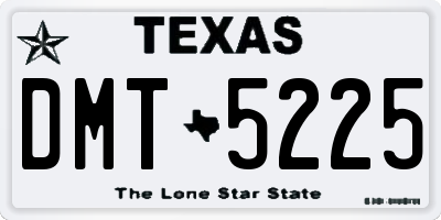 TX license plate DMT5225