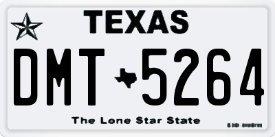 TX license plate DMT5264