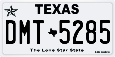 TX license plate DMT5285