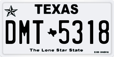 TX license plate DMT5318