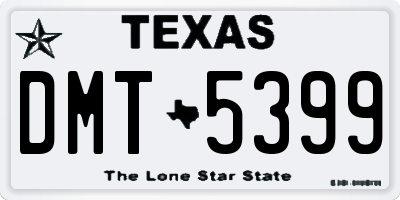 TX license plate DMT5399