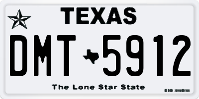 TX license plate DMT5912