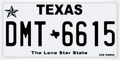 TX license plate DMT6615