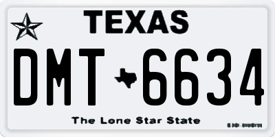 TX license plate DMT6634