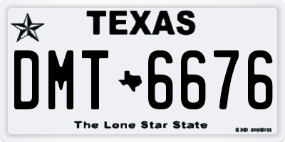 TX license plate DMT6676