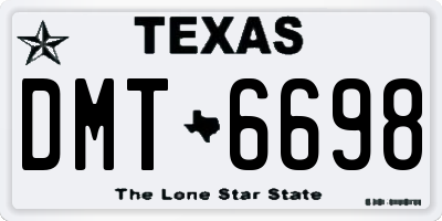 TX license plate DMT6698