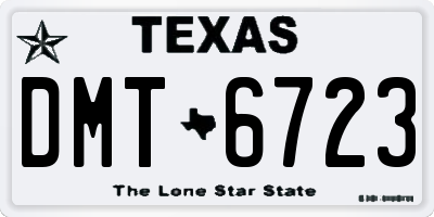 TX license plate DMT6723