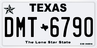 TX license plate DMT6790