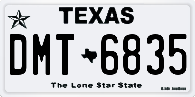 TX license plate DMT6835