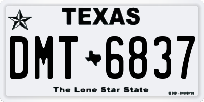 TX license plate DMT6837