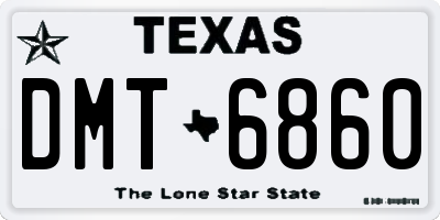 TX license plate DMT6860