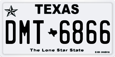 TX license plate DMT6866