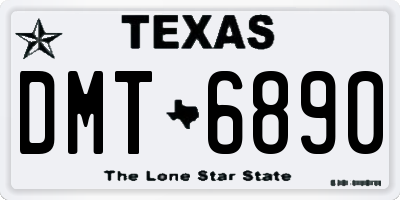 TX license plate DMT6890