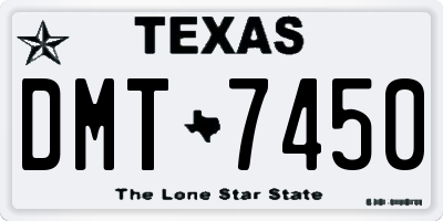 TX license plate DMT7450