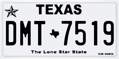 TX license plate DMT7519