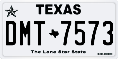 TX license plate DMT7573