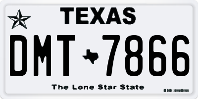 TX license plate DMT7866