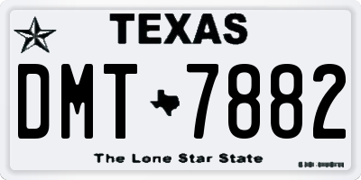 TX license plate DMT7882