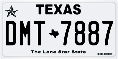 TX license plate DMT7887