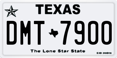 TX license plate DMT7900