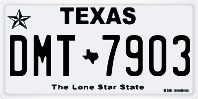 TX license plate DMT7903