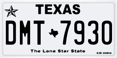 TX license plate DMT7930