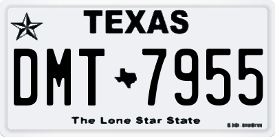 TX license plate DMT7955