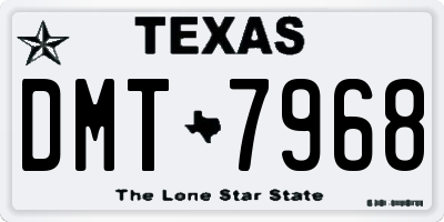 TX license plate DMT7968