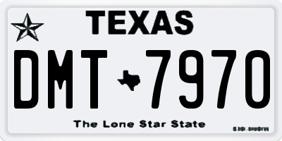 TX license plate DMT7970