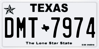 TX license plate DMT7974