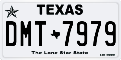 TX license plate DMT7979