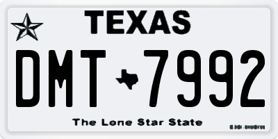 TX license plate DMT7992