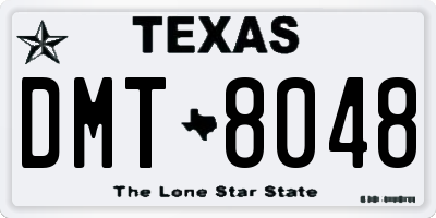 TX license plate DMT8048