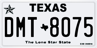 TX license plate DMT8075