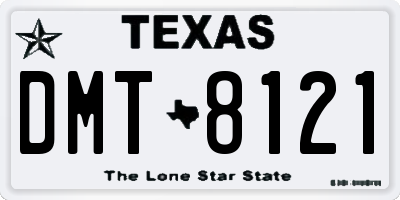 TX license plate DMT8121